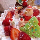 苺のショートケーキでクリスマス♪